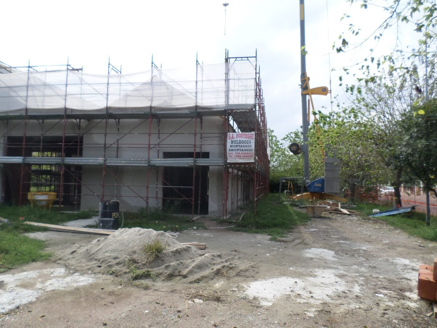 Cantiere della scuola materna in provincia di Pavia